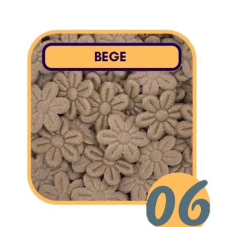 FLOR PRENSADA BEGE 100und