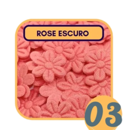 FLOR PRENSADA ROSE ESCURO 100und